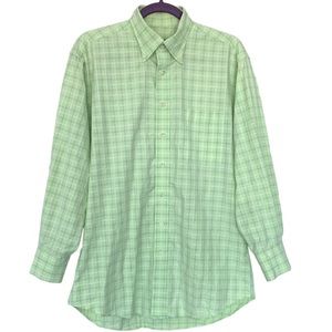 Scott Barber Check Plaid Button Down Shirt Unisex Size Medium